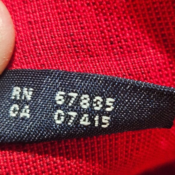 Valentines Nautica Red Short Sleeve Button-Up Shirt Mens L 55% Linen 45% Rayon - Picture 6 of 12